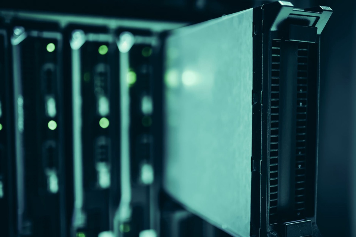 Rack-mounted blockchain processing units in a data center
