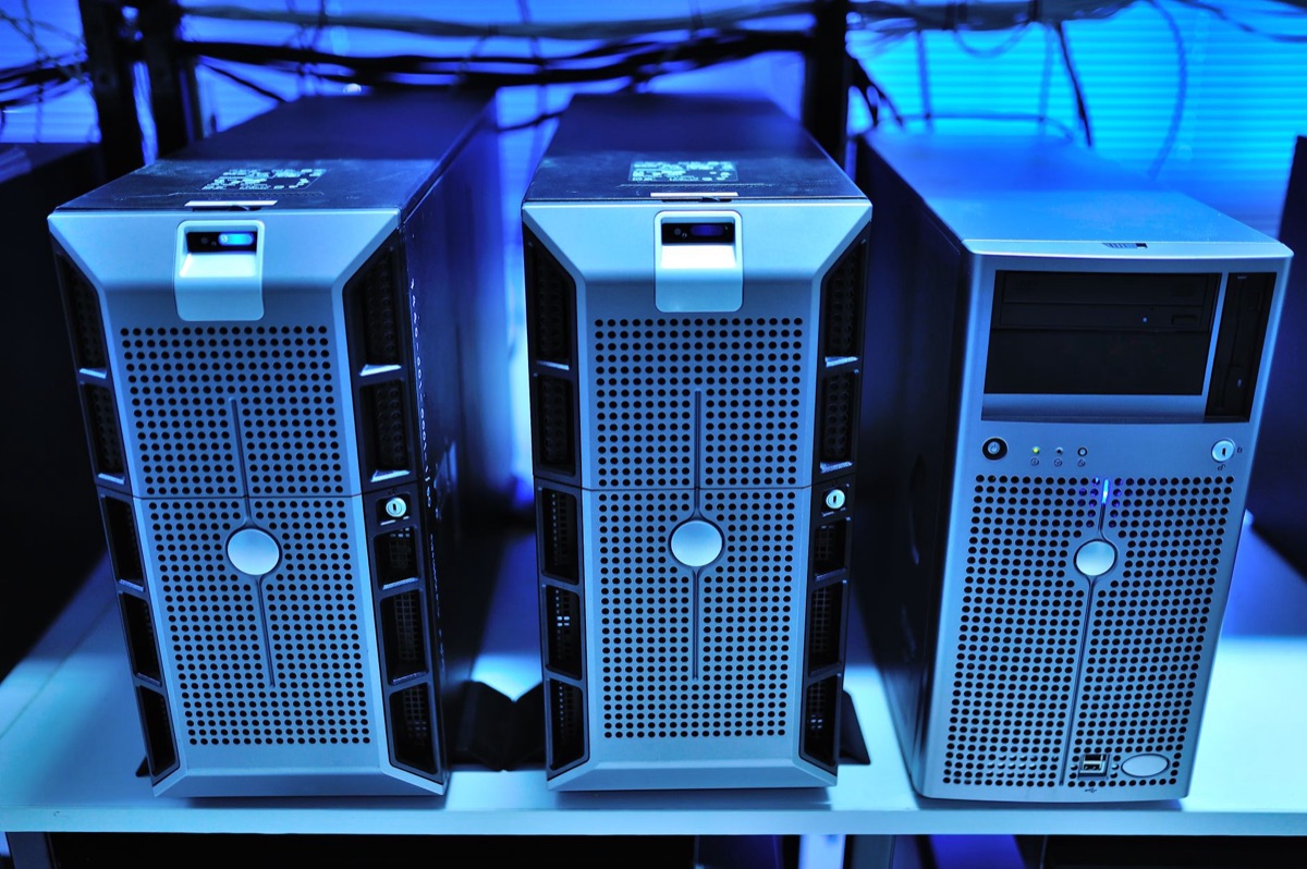 centro dati con server blockchain