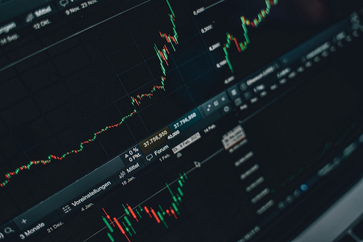 Gráfico de análise de mercado criptomoeda